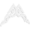 Ekena Millwork Pitch Rotherham Architectural Grade PVC Gable Pediment, 48"W x 28"H x 1"P (14/12) GPP048X028X100ROT - alternate 1